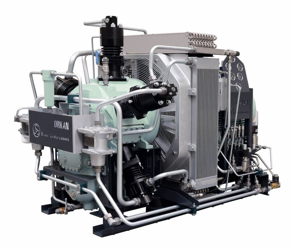 Oil Injected High Pressure Piston Compressors for Gases Sauer ORKAN